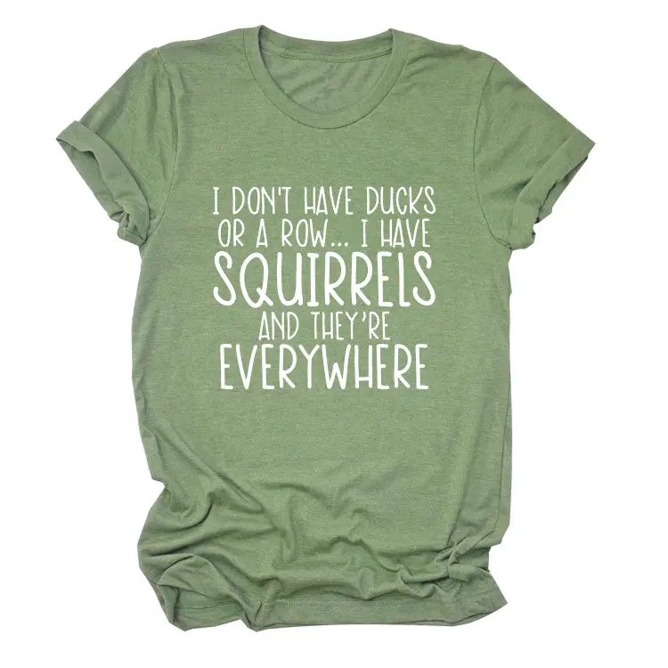 Women Casual T-Shirt Squirrels Everywhere Print Large - Image 22