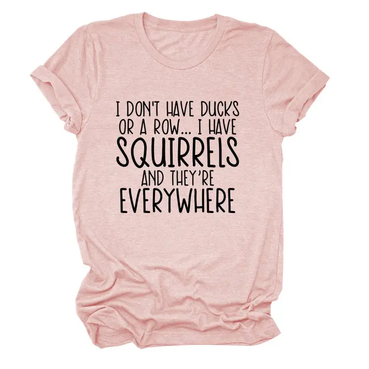 Women Casual T-Shirt Squirrels Everywhere Print Large - Image 6