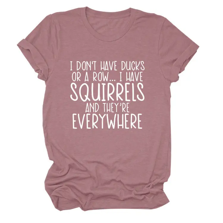 Women Casual T-Shirt Squirrels Everywhere Print Large - Image 8