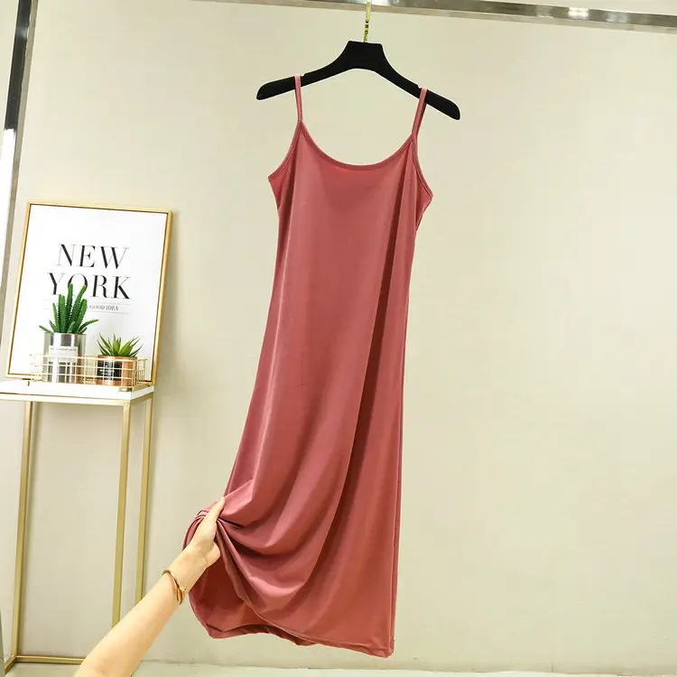 White Ice Silk Mid-Length Skirt Slimming - Image 15