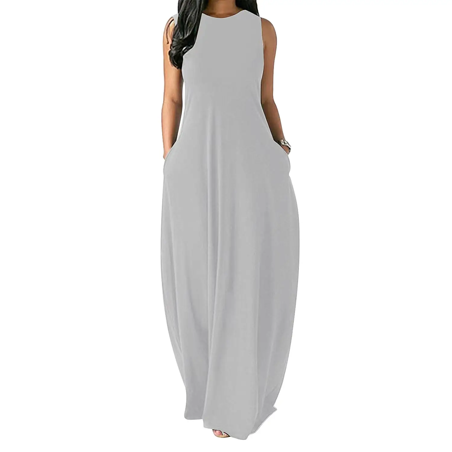 Purple Long Sleeve V-Neck Vest Dress for Women - Image 4