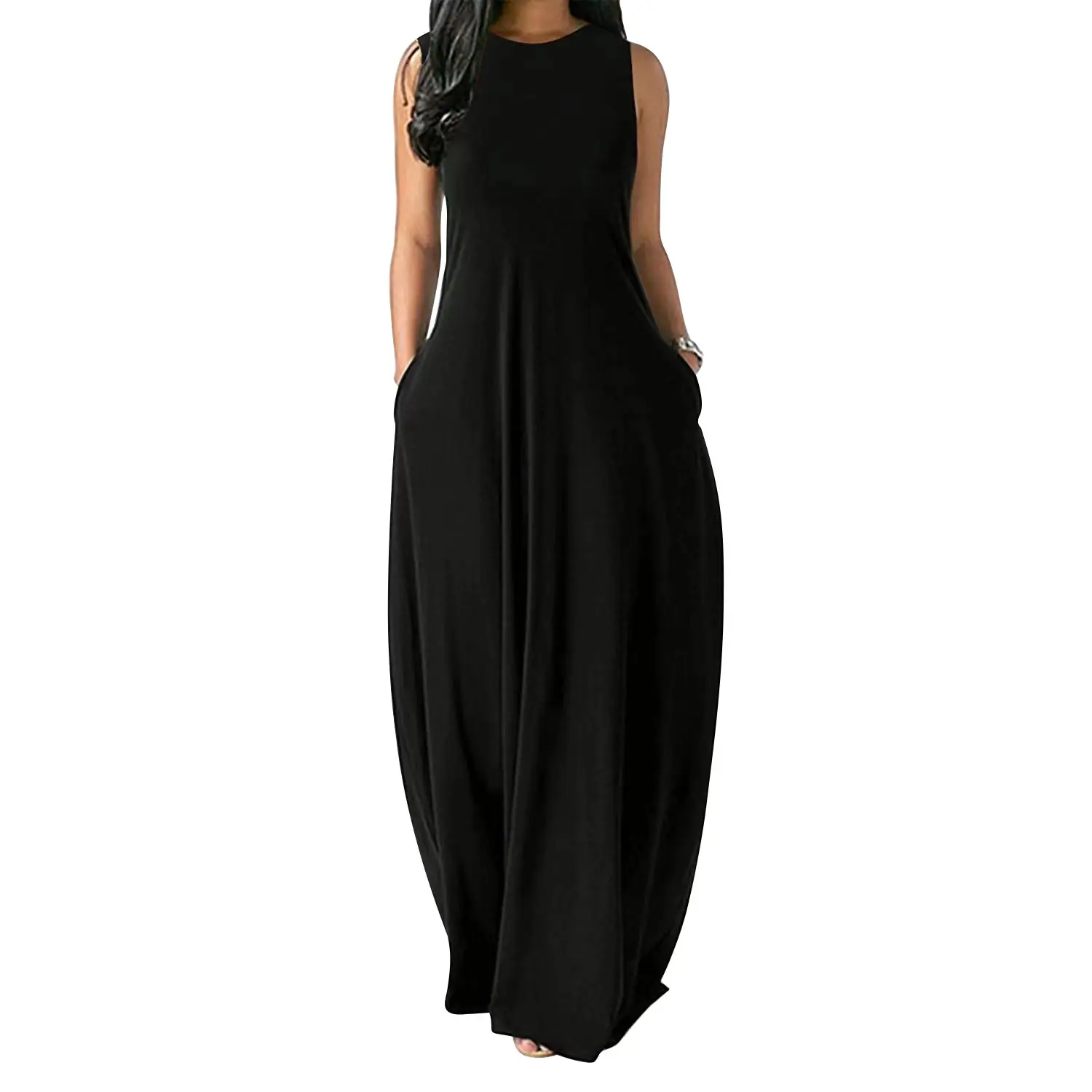 Purple Long Sleeve V-Neck Vest Dress for Women - Image 5