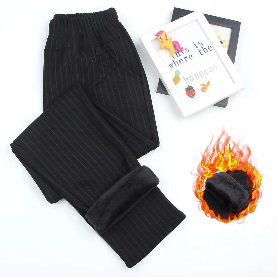 Women's Plaid Slim Fit Pants Brown Medium - Image 11