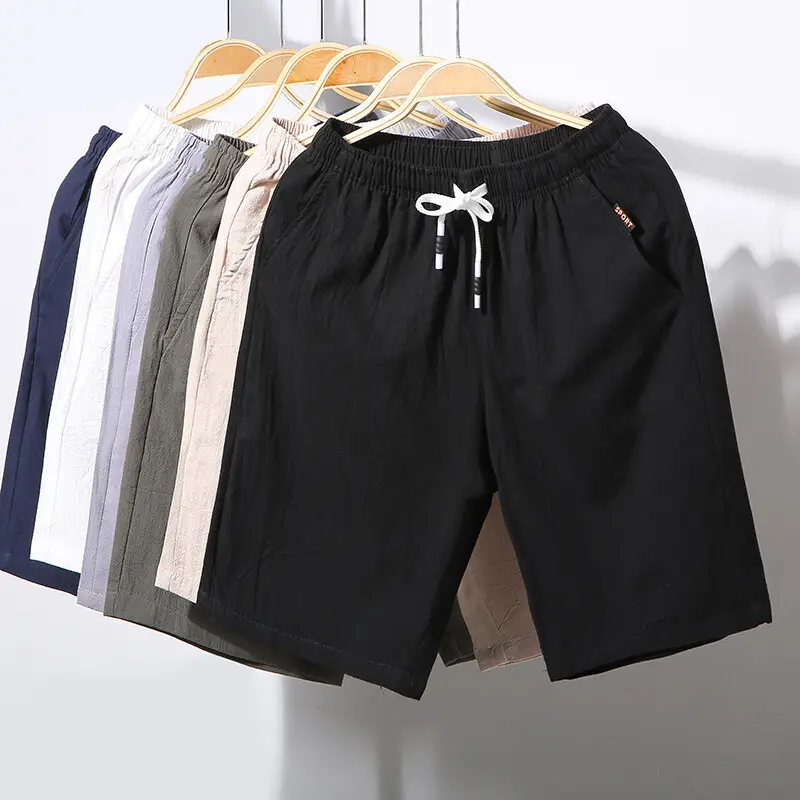 Men Black Breathable Shorts Large Casual Summer Pants — feature 13