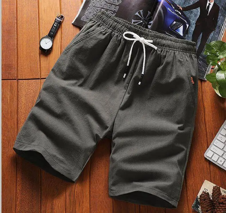 Men Black Breathable Shorts Large Casual Summer Pants — feature 14