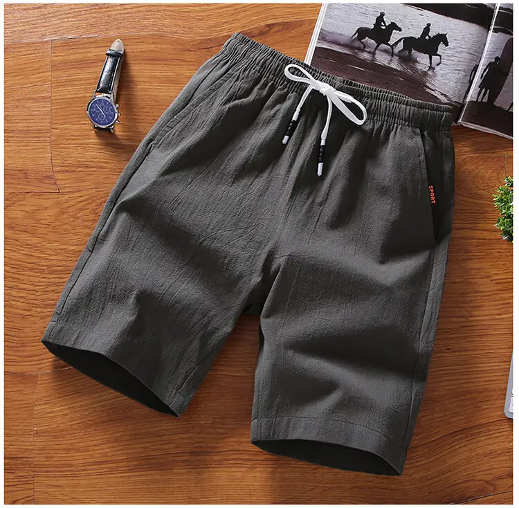 Men Black Breathable Shorts Large Casual Summer Pants — feature 5