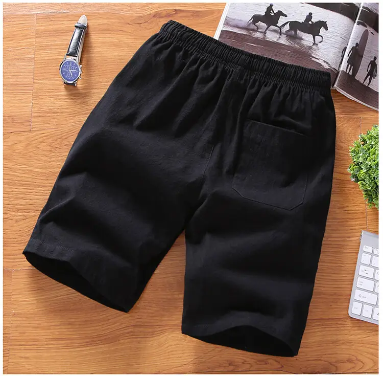 Men Black Breathable Shorts Large Casual Summer Pants — feature 7