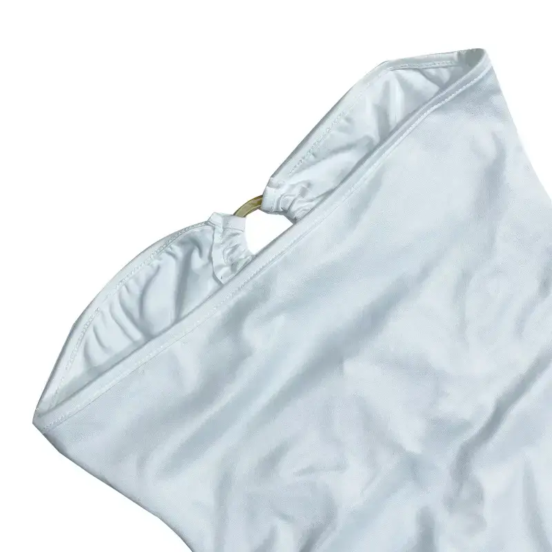White Off-Shoulder High Split Hip Dress for Women — feature 31