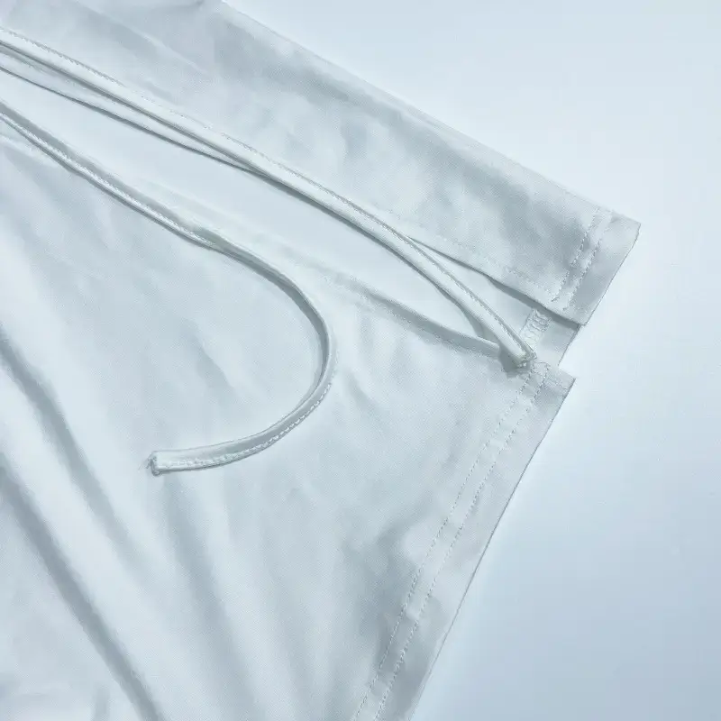 White Off-Shoulder High Split Hip Dress for Women — feature 33