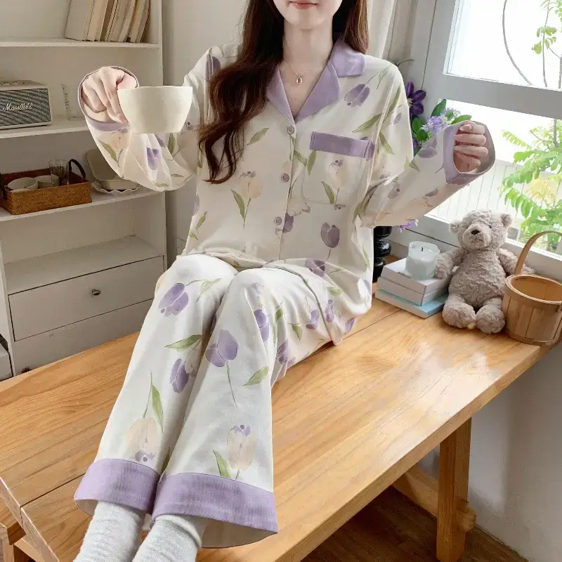 Moon-themed Nursing Kimono Pajamas for Pregnant Women — feature 12