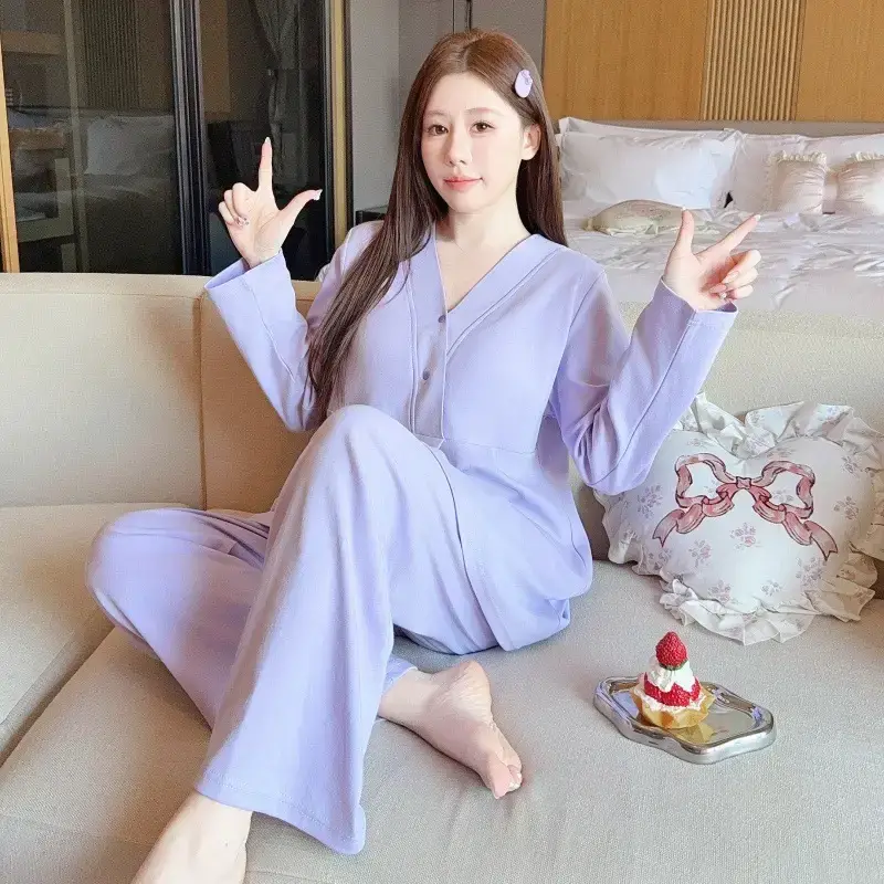 Moon-themed Nursing Kimono Pajamas for Pregnant Women — feature 14