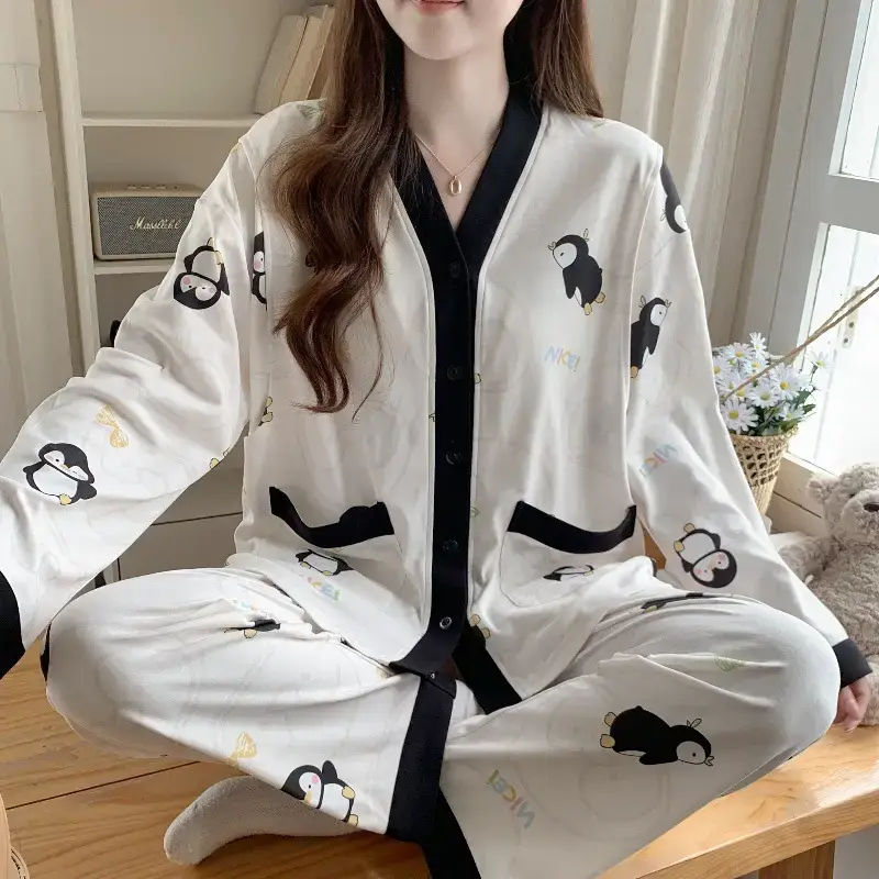 Moon-themed Nursing Kimono Pajamas for Pregnant Women — feature 23