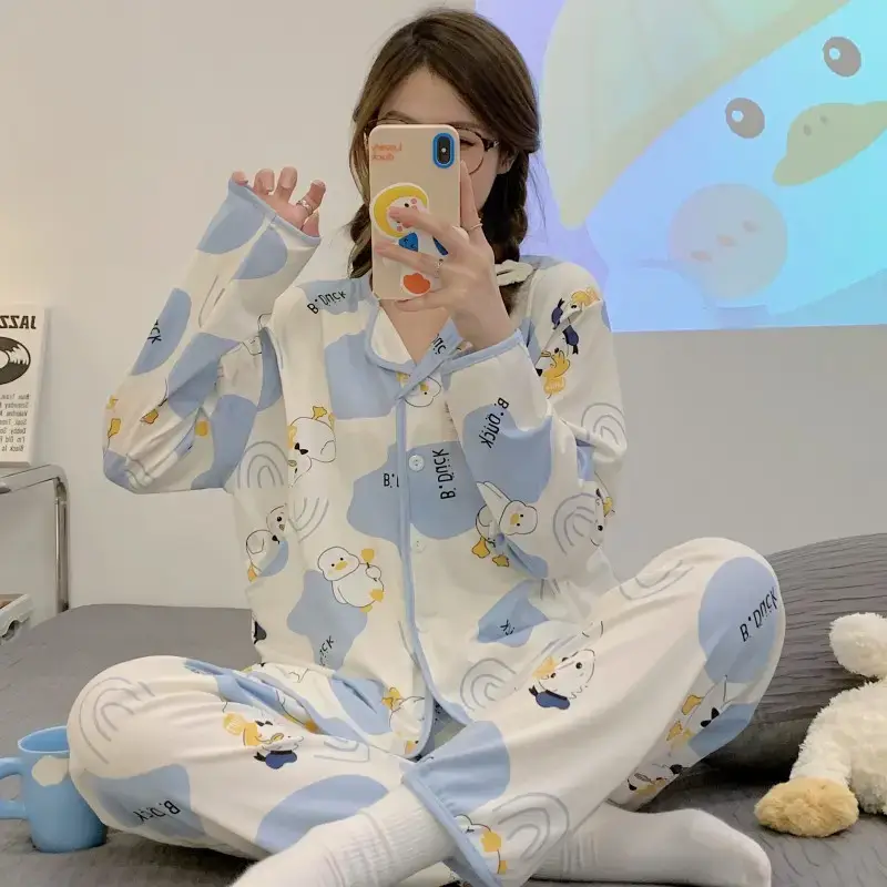Moon-themed Nursing Kimono Pajamas for Pregnant Women — feature 27
