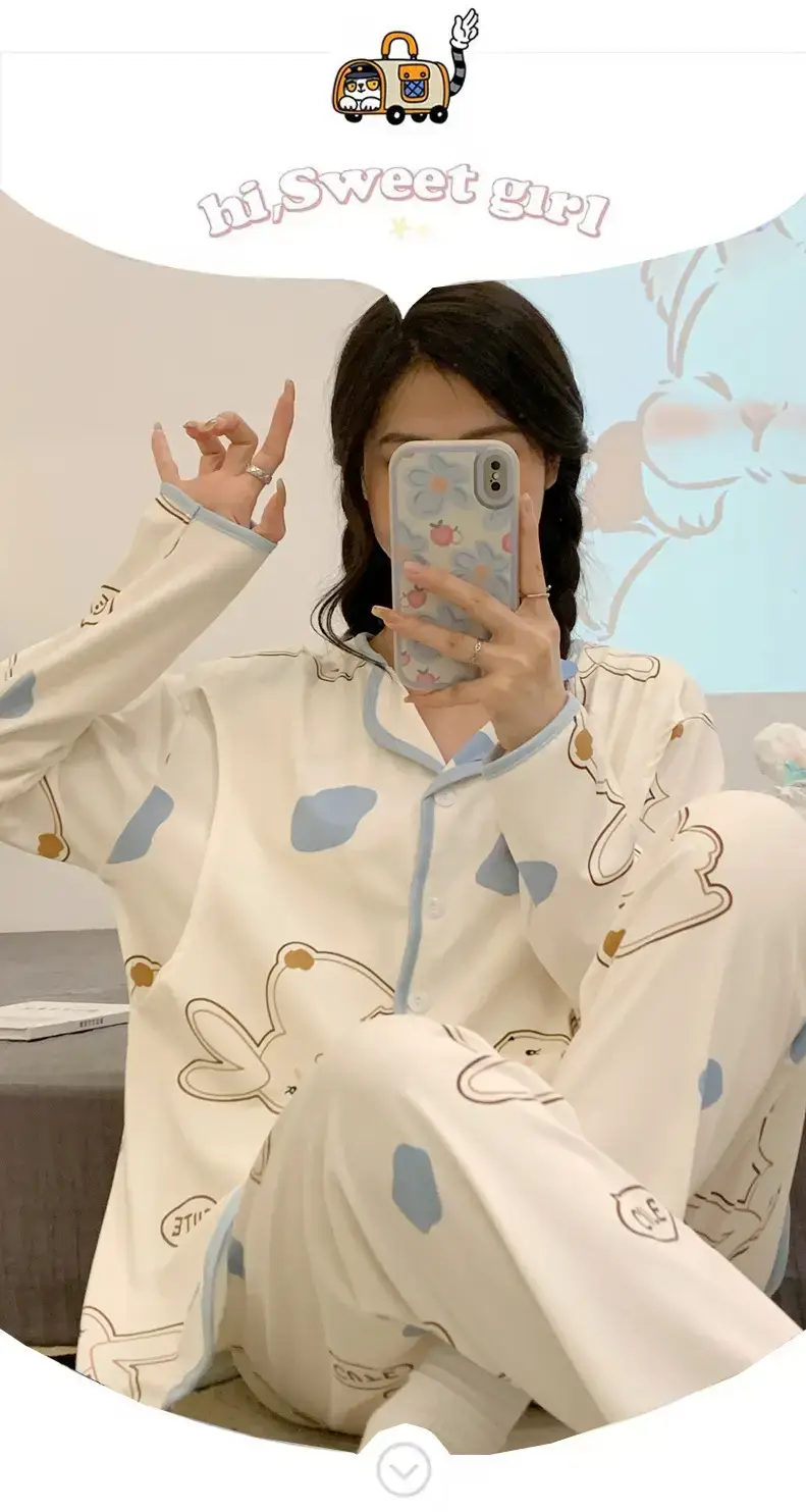 Moon-themed Nursing Kimono Pajamas for Pregnant Women — feature 28