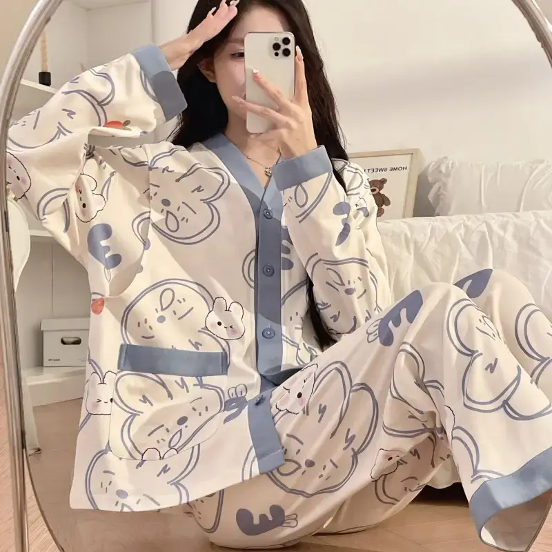 Moon-themed Nursing Kimono Pajamas for Pregnant Women — feature 30