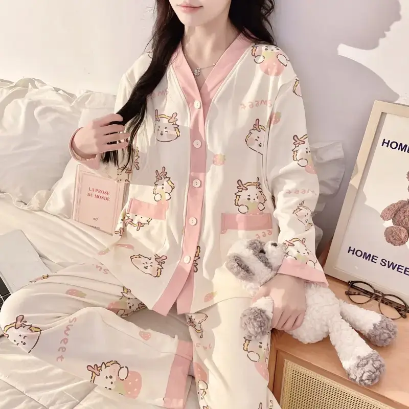 Moon-themed Nursing Kimono Pajamas for Pregnant Women — feature 4