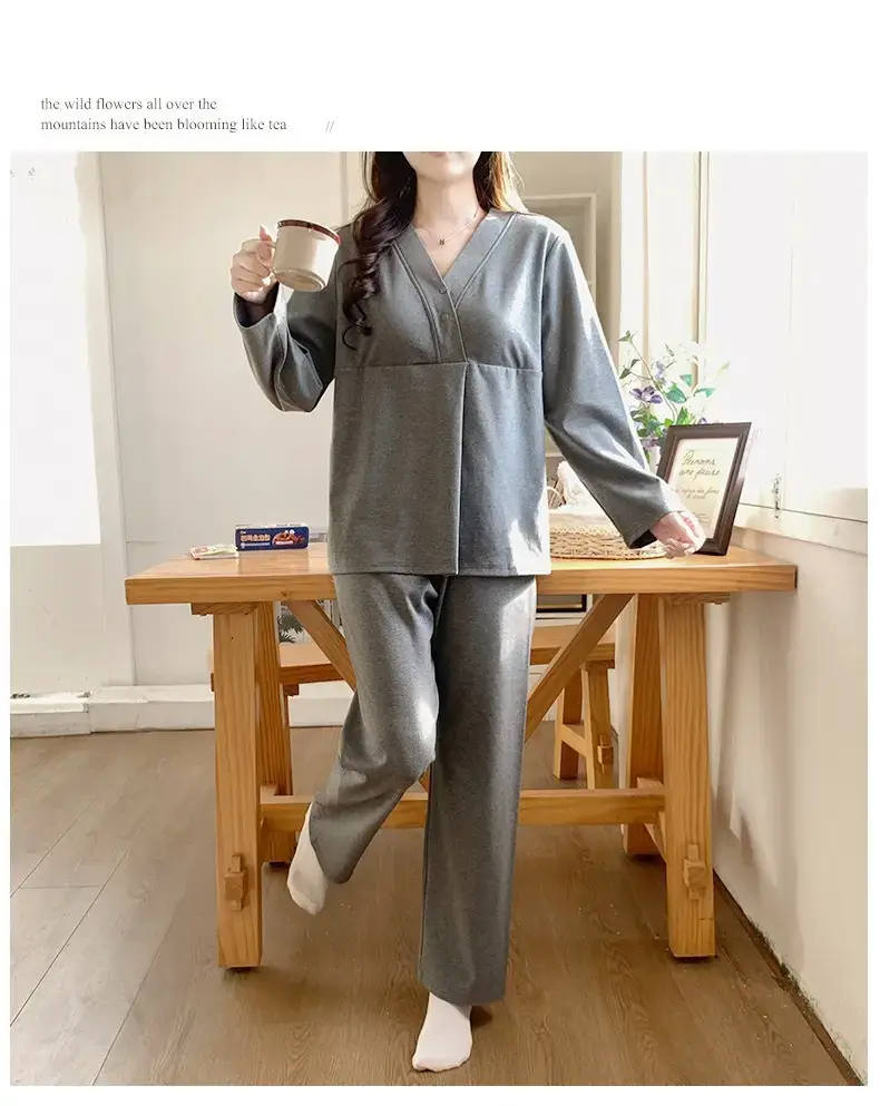 Moon-themed Nursing Kimono Pajamas for Pregnant Women — feature 45