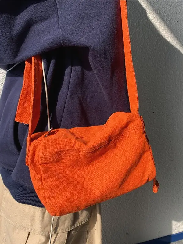 Women's Orange Korean Style Shoulder Bag - Image 6