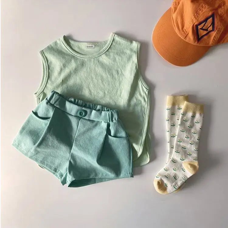 2026 Korean Style Kids T-Shirt Tops Summer Thin Wide Edge Slit - Image 5