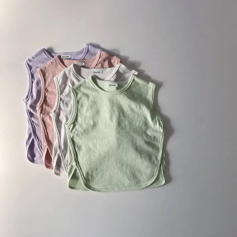 2026 Korean Style Kids T-Shirt Tops Summer Thin Wide Edge Slit - Image 6