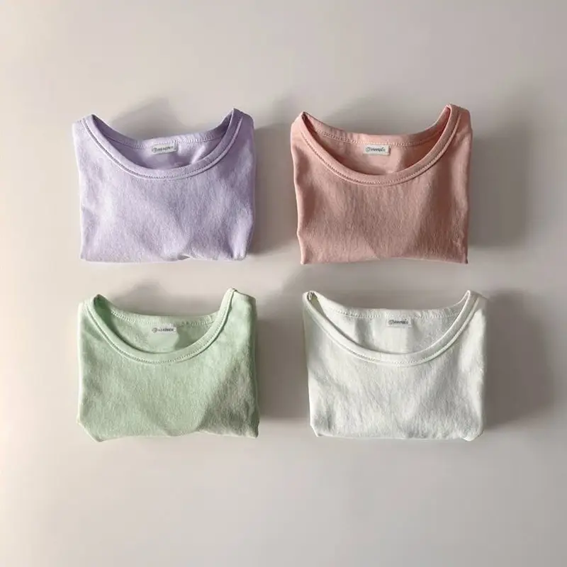 2026 Korean Style Kids T-Shirt Tops Summer Thin Wide Edge Slit - Image 8