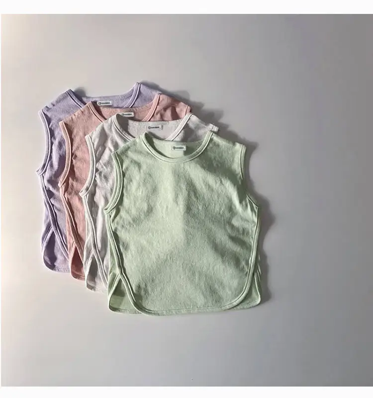 2026 Korean Style Kids T-Shirt Tops Summer Thin Wide Edge Slit — feature 11