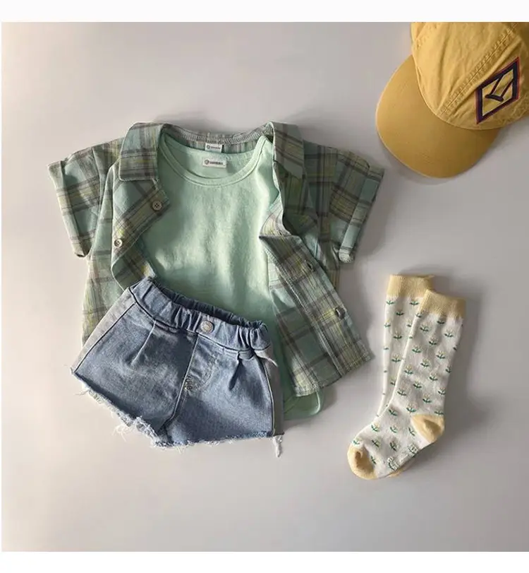 2026 Korean Style Kids T-Shirt Tops Summer Thin Wide Edge Slit — feature 13