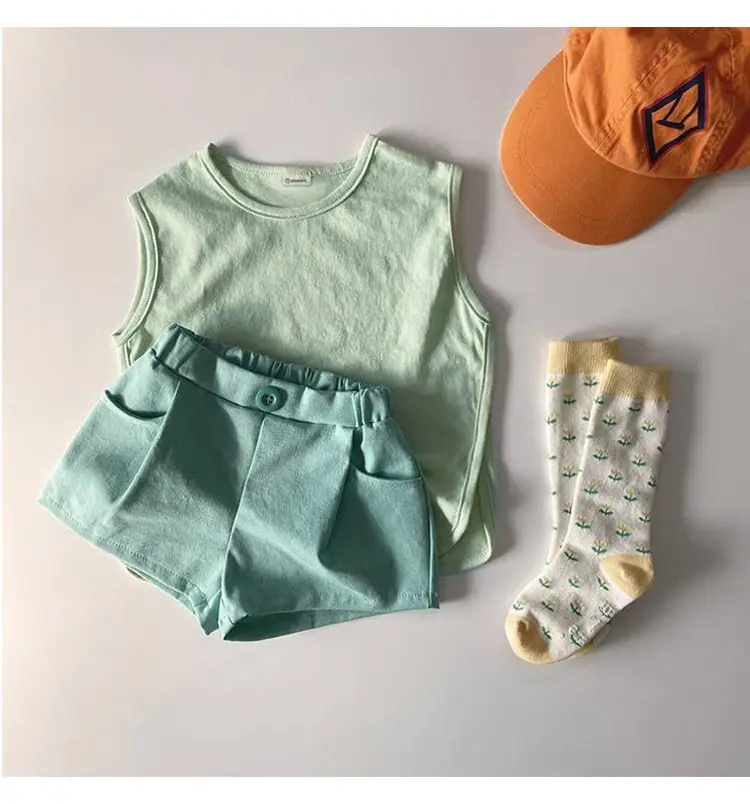 2026 Korean Style Kids T-Shirt Tops Summer Thin Wide Edge Slit — feature 14