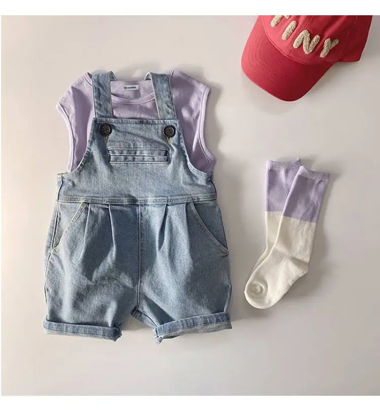 2026 Korean Style Kids T-Shirt Tops Summer Thin Wide Edge Slit — feature 18