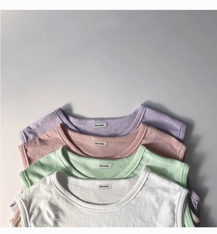 2026 Korean Style Kids T-Shirt Tops Summer Thin Wide Edge Slit — feature 6