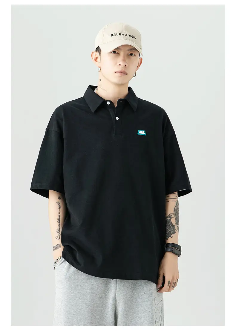Men's Han Lu Polo Shirt Light Pink 2025 Summer — feature 11