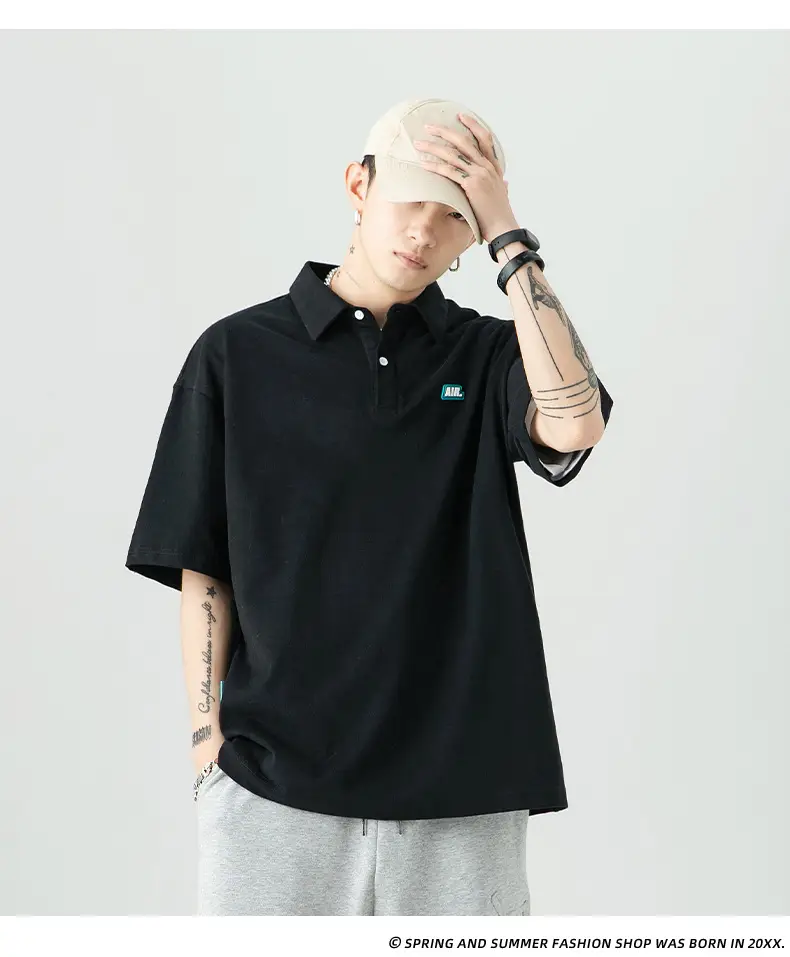 Men's Han Lu Polo Shirt Light Pink 2025 Summer — feature 12