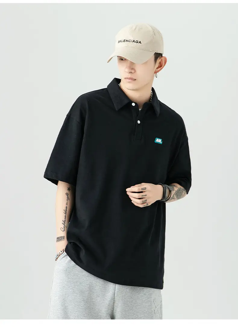 Men's Han Lu Polo Shirt Light Pink 2025 Summer — feature 13