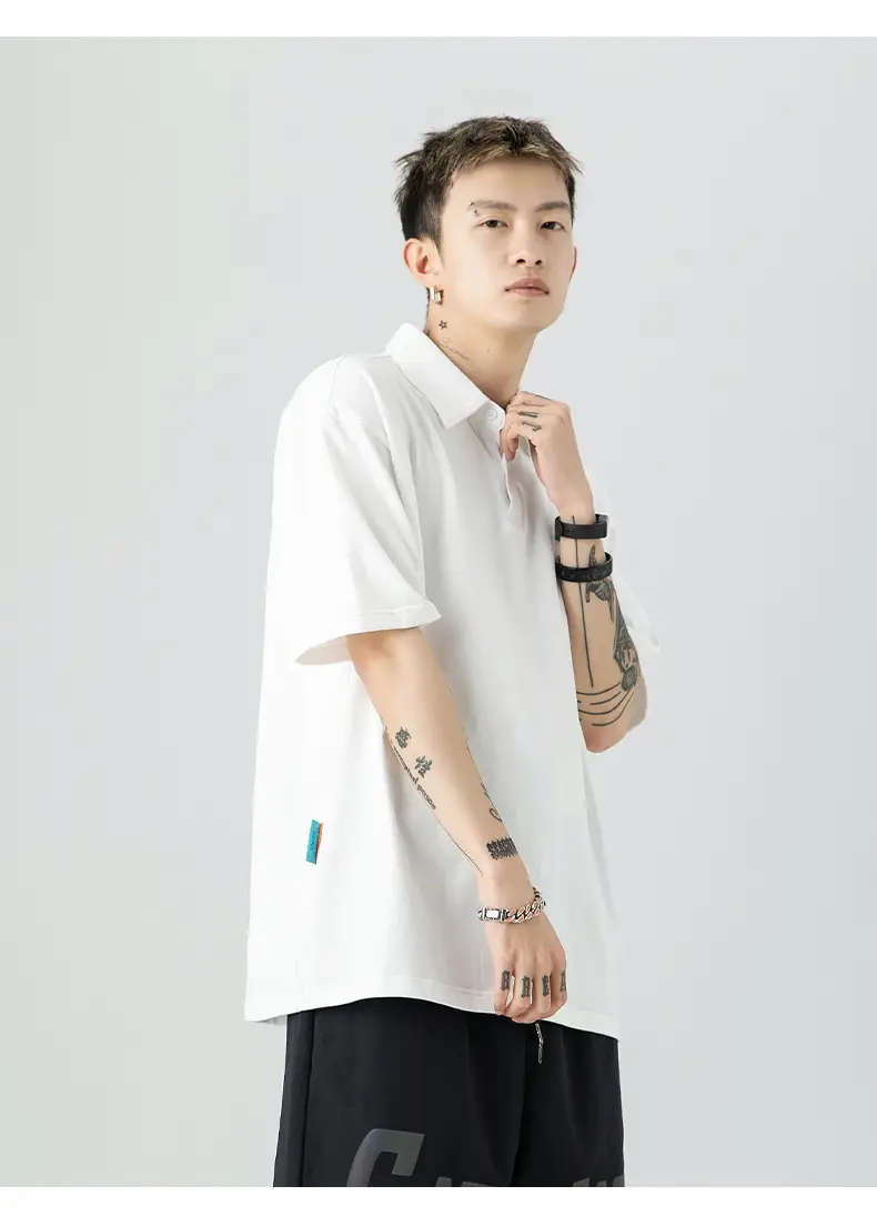 Men's Han Lu Polo Shirt Light Pink 2025 Summer — feature 18
