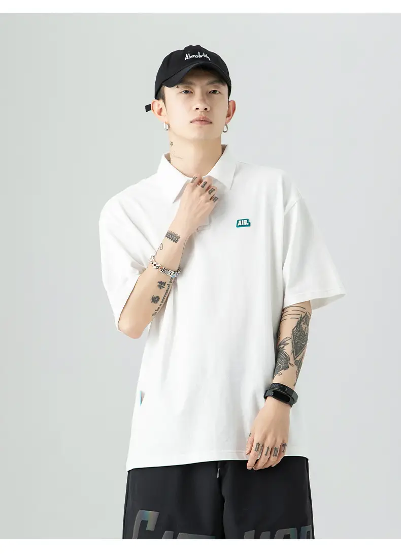 Men's Han Lu Polo Shirt Light Pink 2025 Summer — feature 19