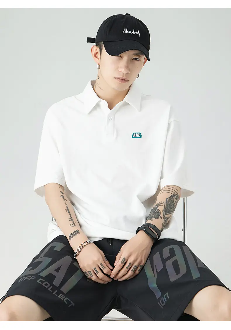 Men's Han Lu Polo Shirt Light Pink 2025 Summer — feature 20