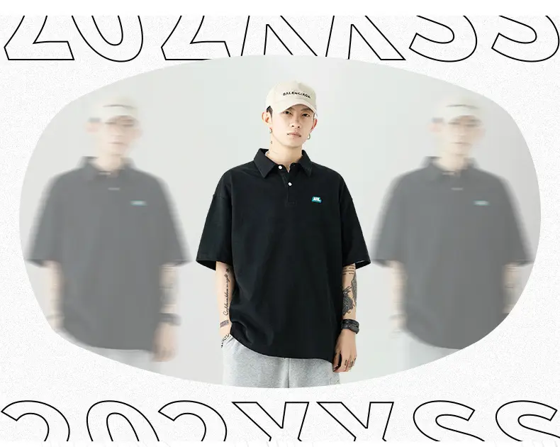 Men's Han Lu Polo Shirt Light Pink 2025 Summer — feature 3