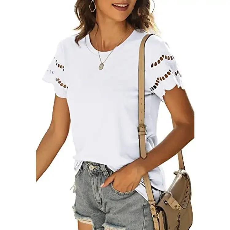 2021 Blue Cotton Linen Shorts Cross-border Women Casual Straight Leg — feature 1