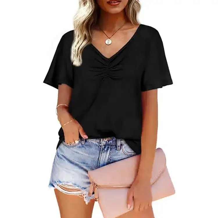 2021 Blue Cotton Linen Shorts Cross-border Women Casual Straight Leg — feature 27