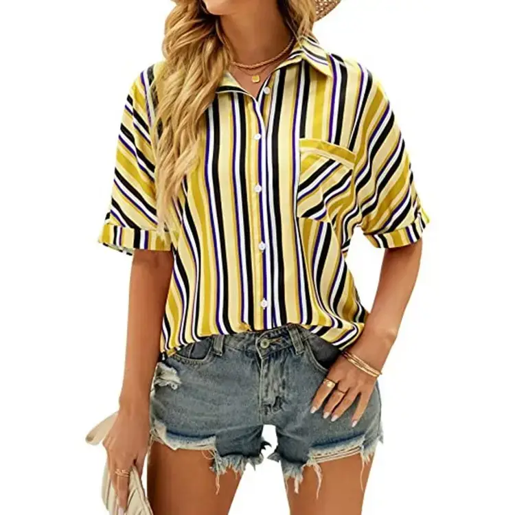 2021 Blue Cotton Linen Shorts Cross-border Women Casual Straight Leg — feature 35