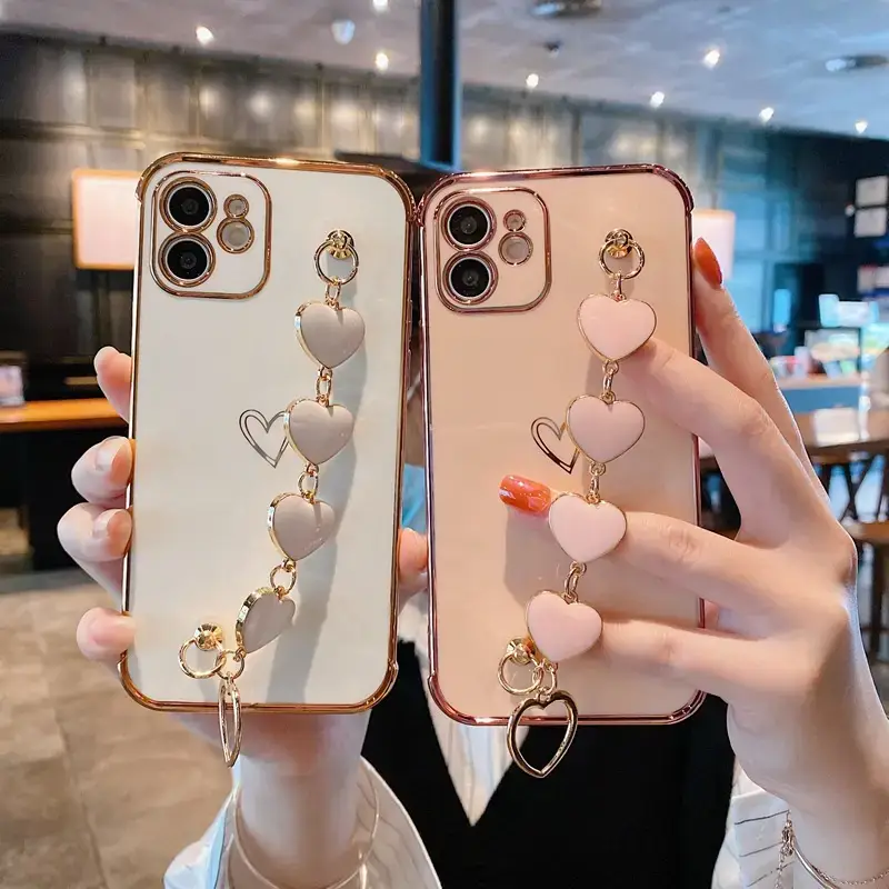 Electroplated Heart Bracelet iPhone12 Case