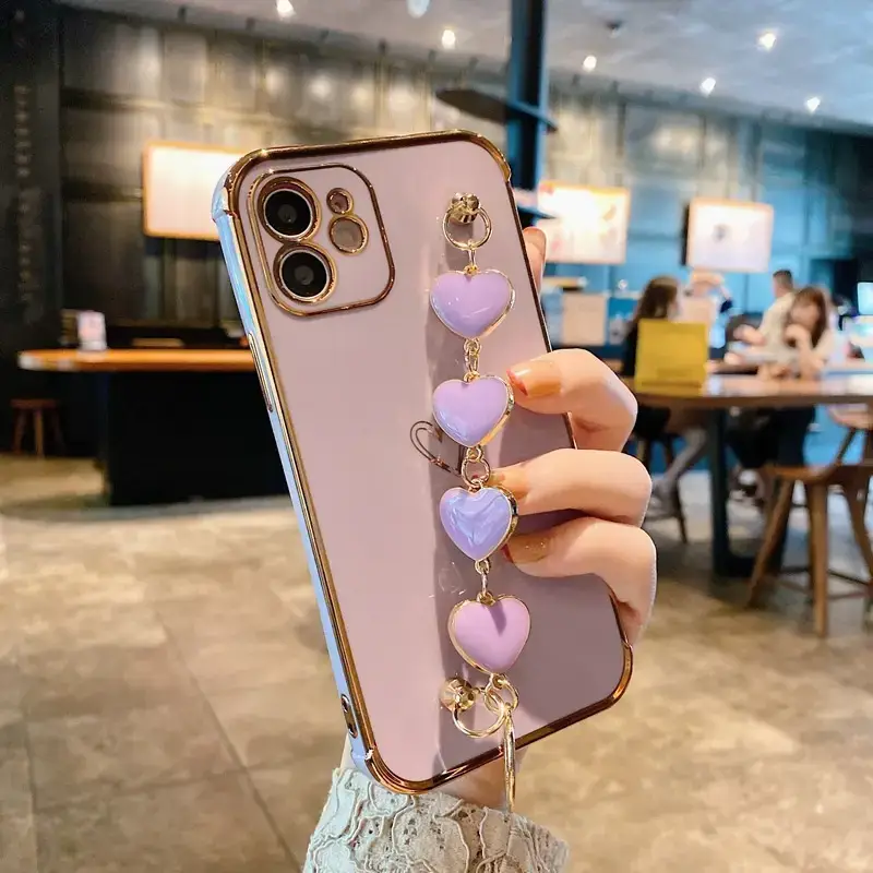 Electroplated Heart Bracelet iPhone12 Case