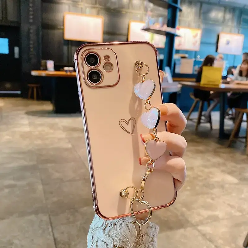 Electroplated Heart Bracelet iPhone12 Case