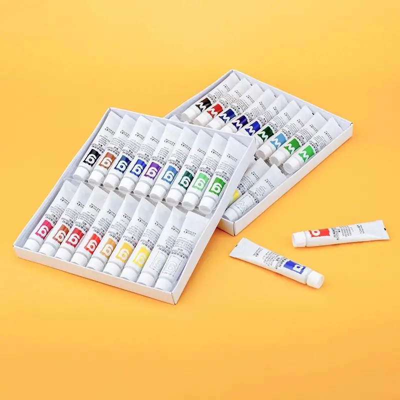 Meibang Qifu Watercolor Gouache Pigment Set 12/18/24 Color Children Graffiti Beginner Practice Painting Pigment