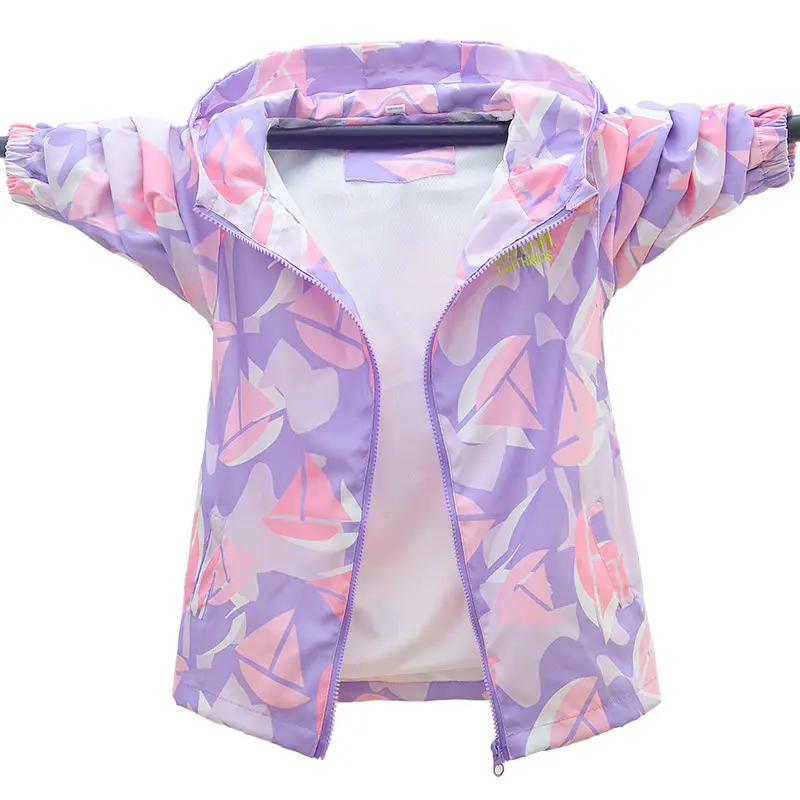 Girls' Purple Butterfly Windbreaker 2025 - Image 2