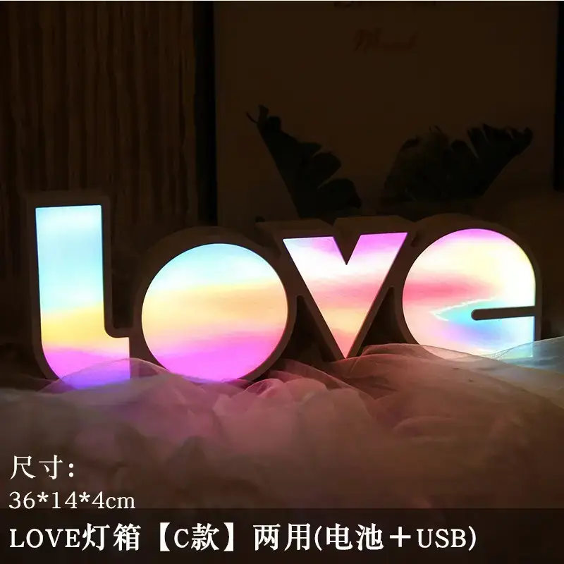 Outdoor Love Light Box Decor 36x14cm LED - Image 3