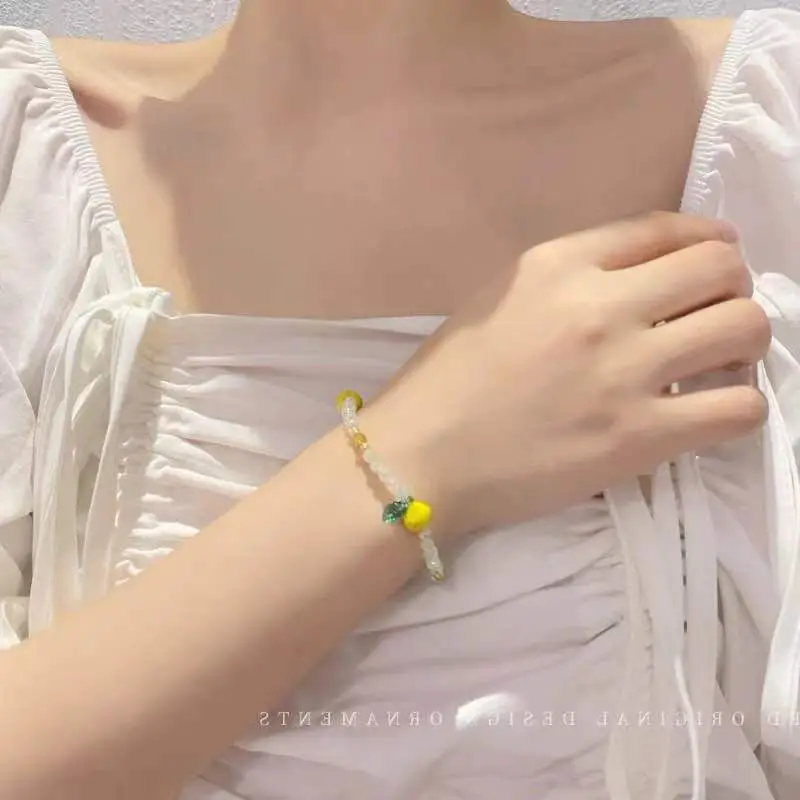 Cute Crystal Fruit Beaded Bracelet for Girls - Image 8