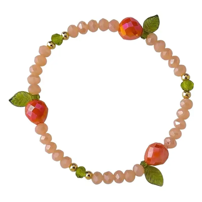 Cute Crystal Fruit Beaded Bracelet for Girls