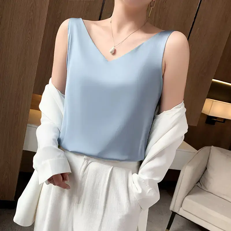 White Base Layer Top for Women Plus Size Summer Wear - Image 16