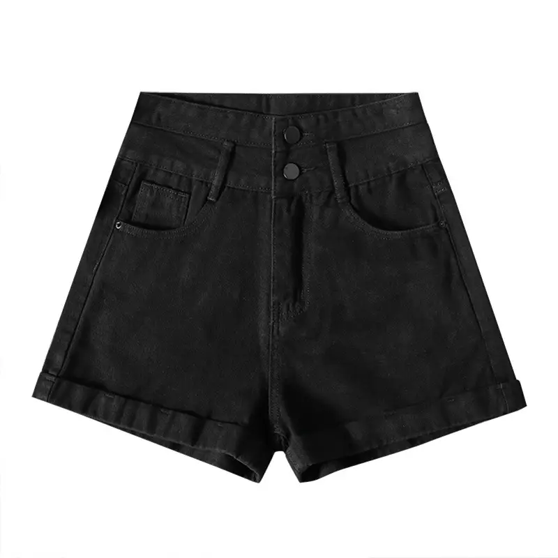 Women Denim Shorts Summer 2021 Loose Wide Leg Slimming - Image 7